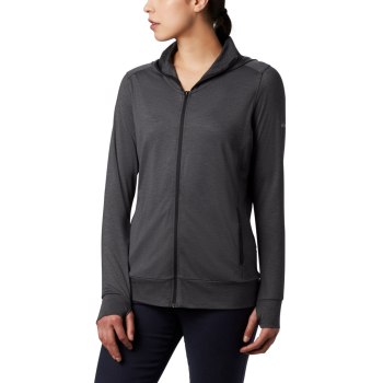 Columbia Place To Place II Full Zip, Sudaderas Con Capucha Negros Para Mujer | 819240-SDZ